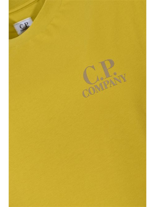 T-shirt con logo in jersey di cotone Antique Moss C.P. COMPANY | 20CMTS086A 005100W246